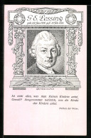 Künstler-AK G. E. Lessing, Portrait Des Dichters, Zitat Aus Nathan Der Weise  - Schriftsteller