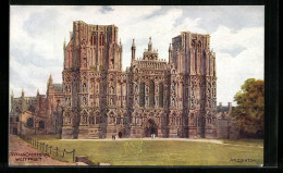 Künstler-AK A. R. Quinton: Wells Cathedral, West Front  - Autres & Non Classés