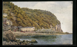 Künstler-AK A. R. Quinton: Clovelly, Panorama From The Beach  - Autres & Non Classés