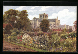 Künstler-AK A. R. Quinton: Winchester, Cathedral From The Canon`s Garden  - Sonstige & Ohne Zuordnung