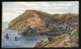 Künstler-AK A. R. Quinton: Polperro, Panorama From The Cliffs  - Sonstige & Ohne Zuordnung