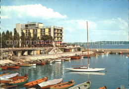 11871606 Neuchatel NE Hafen Hotel Beaulac Segelboote Boote Neuchatel - Sonstige & Ohne Zuordnung