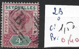 SEYCHELLES 2B Oblitéré Côte 1.50 € - Seychelles (...-1976)