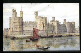 Künstler-AK A. R. Quinton: Carnarvon, Castle From The Harbour  - Andere & Zonder Classificatie