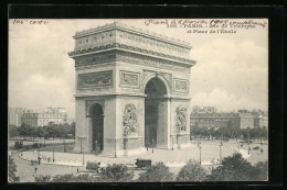 AK Paris, La Place De L`Étoile Avec L`Arc De Triomphe, Sternplatz Mit Triumphbogen  - Autres & Non Classés