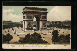 AK Paris, L`Arc De Triomphe Et La Place De L`Etoile, Triumphbogen  - Andere & Zonder Classificatie