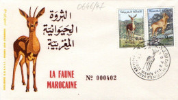 Maroc Al Maghrib 0646/47 Fdc Faune, Gazelle, Moufflon - Autres & Non Classés
