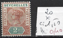 SEYCHELLES 20 * Côte 1.50 € - Seychelles (...-1976)