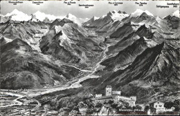 11318027 Bellinzona Mesolcina Misox Mesocco Panoramakarte Bellinzona - Sonstige & Ohne Zuordnung