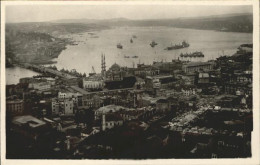 11316700 Istanbul Constantinopel Blick Ueber Die Stadt Bruecke Schiffe Bosporus  - Turkey