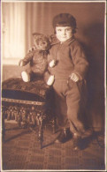 Girl With Teddy Bear Costume Ca 1930s Photo P1248 - Persone Anonimi