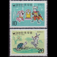 KOREA 1969 - Scott# 670-1 Fable-Hare 10-20w MNH - Corea Del Sur