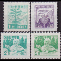 KOREA 1957 - Scott# 247-8B Definitivies Set Of 4 MNH - Korea (Süd-)