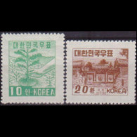 KOREA 1953 - Scott# 193-4 Shrine Etc. 10-20h MNH - Corée Du Sud