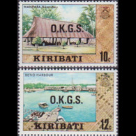 KIRIBATI 1981 - Scott# O5-6 Scenes Opt. 10-12c MNH - Kiribati (1979-...)