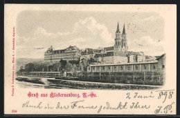 AK Klosterneuburg /N.-Ö., Teilansicht Mit Wallfahrtskirche  - Autres & Non Classés