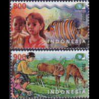 INDONESIA 2001 - Scott# 1946-7 Environment 800-900r MNH - Indonésie