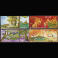INDIA 2001 - Scott# 1920-3 Fables Set Of 8 MNH - Unused Stamps