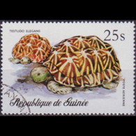 GUINEA 1976 - Scott# C136 Painted Tortoise 25s CTO - Guinée (1958-...)