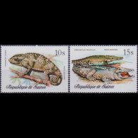 GUINEA 1977 - Scott# C134-5 Reptiles 10-15s MNH - República De Guinea (1958-...)