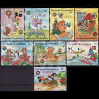 GRENADA GRENADINES 1986 - #792-9 Disney-Xmas Set Of 8 MNH - Grenada (1974-...)