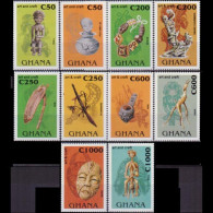 GHANA 1994 - Scott# 1629-38 Handicrafts Set Of 10 MNH - Ghana (1957-...)