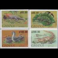 GHANA 1992 - Scott# 1416A-9A Reptiles 60-200c MNH - Ghana (1957-...)