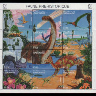 GABON 1995 - Scott# 800 Sheet-Dinosaurs MNH - Gabun (1960-...)