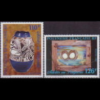 FR.POLYNESIA 1997 - Scott# 725-6 Paintings 110-126f MNH - Unused Stamps