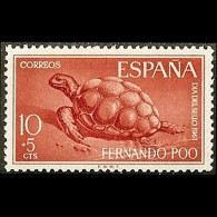 FERNANDO PO 1961 - Scott# B10 Tortoise 10c LH - Fernando Po