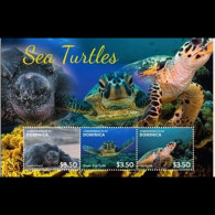 DOMINICA 2014 - Scott# 2806 S/S Turtles MNH - Dominique (1978-...)