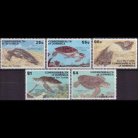 DOMINICA 1993 - Scott# 1548/54 Turtles 25c-$4 MNH - Dominica (1978-...)