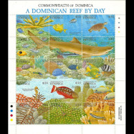 DOMINICA 1992 - Scott# 1479 Sheet-Marine Life MNH - Dominica (1978-...)