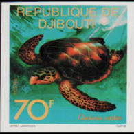 DJIBOUTI 1977 - Scott# 467 Green Turtle Imp. 70f MNH - Yibuti (1977-...)