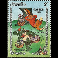 DOMINICA 1984 - Scott# 834 Disney-Turtle 2c MNH - Dominica (1978-...)