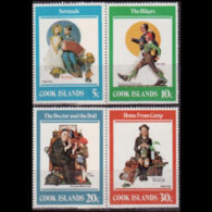 COOK IS. 1982 - #683-6 Rockwell Paintings Set Of 4 MNH - Cookeilanden