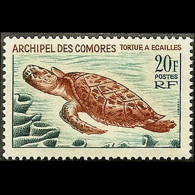 COMORO IS. 1965 - Scott# 65 Turtle 20f MNH - Comores (1975-...)