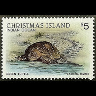 CHRISTMAS IS. 1987 - Scott# 211 Green Turtle $5 MNH - Christmaseiland