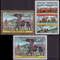 CENTRAL AFRICA 1991 - Scott# 976-8 Wildlife Set Of 3 MNH - Central African Republic