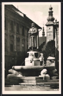 AK Klagenfurt, Denkmal-Brunnen, Bernhard Von Spanheim, Herzog Von Kärnten  - Andere & Zonder Classificatie