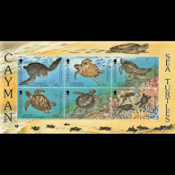 CAYMAN IS. 1995 - Scott# 698a S/S Turtles MNH - Kaimaninseln