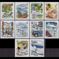 CAYMAN IS. 1993 - Scott# 666a-7e Tourism Set Of 10 MNH - Iles Caïmans