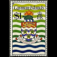 CAYMAN IS. 1974 - Scott# 344 Arms Wmk 314 $1 MNH - Kaimaninseln