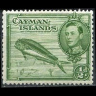 CAYMAN IS. 1943 - Scott# 101a Fish Perf.14 Set Of 1 MNH - Kaaiman Eilanden