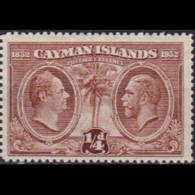 CAYMAN IS. 1932 - Scott# 69 Assmbly Cent. 1/4p MNH - Cayman (Isole)