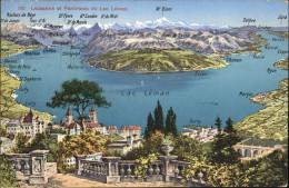 11311709 Lausanne VD Panorama Du Lac Leman Et Les Alpes De Savoie Lausanne - Other & Unclassified