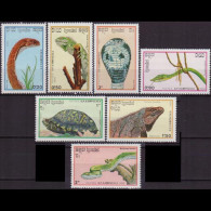 CAMBODIA 1988 - Scott# 905-11 Reptiles Set Of 7 MNH - Kambodscha