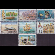 CAICOS 1983 - Scott# 15-21 History 20c-$3 MNH - Autres - Amérique