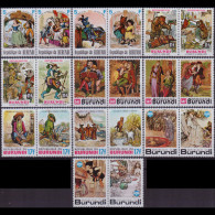 BURUNDI 1977 - Scott# 523a-7d Fairy Tales Set Of 20 MNH - Neufs