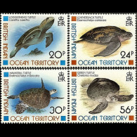 BR.I.O.T. 1996 - Scott# 181-4 Turtles Set Of 4 MNH - Territorio Británico Del Océano Índico